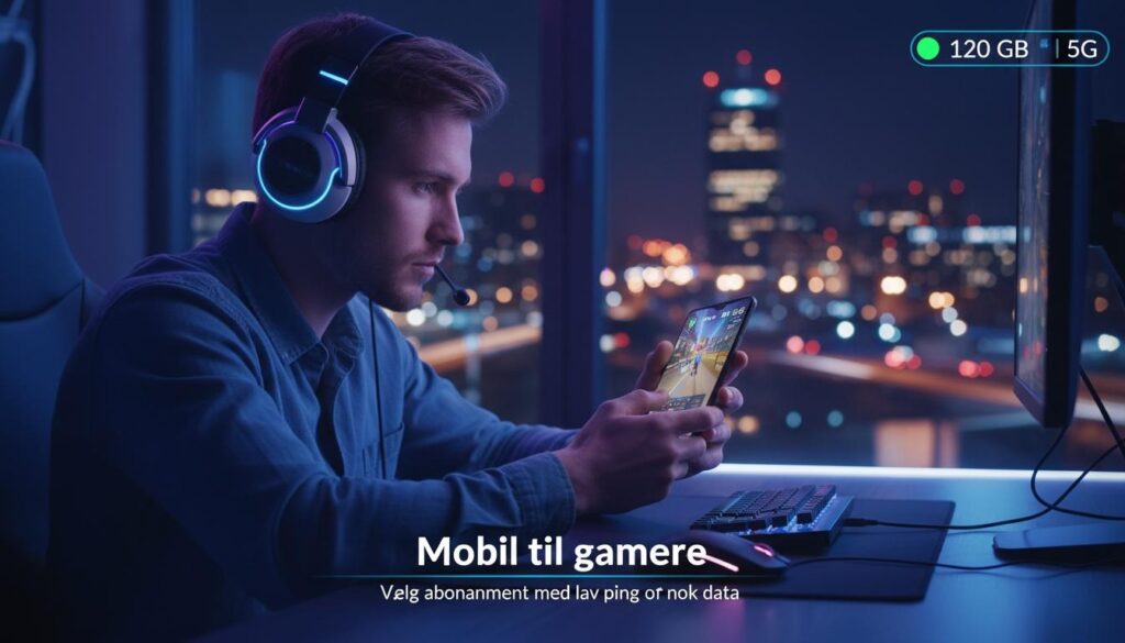 Mobil til gamere Vælg abonnement med lav ping og nok data